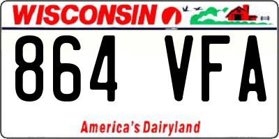 WI license plate 864VFA
