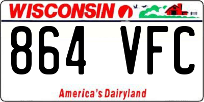 WI license plate 864VFC