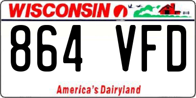 WI license plate 864VFD