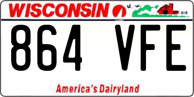 WI license plate 864VFE