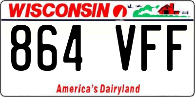 WI license plate 864VFF