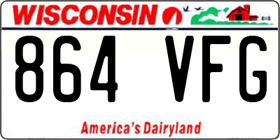 WI license plate 864VFG