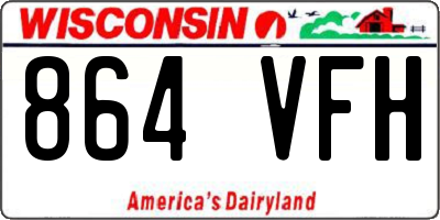 WI license plate 864VFH