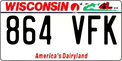 WI license plate 864VFK
