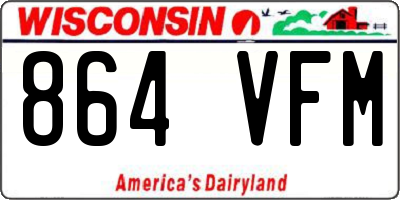 WI license plate 864VFM