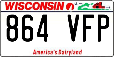 WI license plate 864VFP
