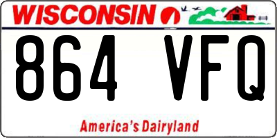 WI license plate 864VFQ