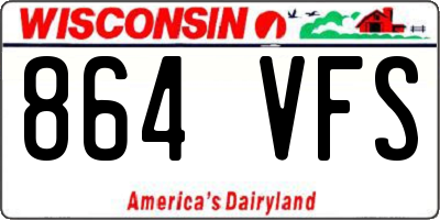 WI license plate 864VFS