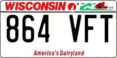 WI license plate 864VFT