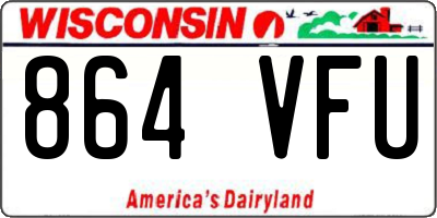 WI license plate 864VFU