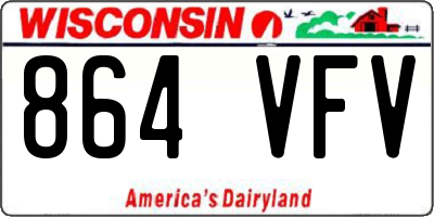 WI license plate 864VFV