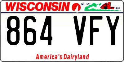 WI license plate 864VFY