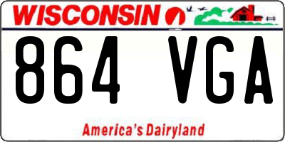 WI license plate 864VGA