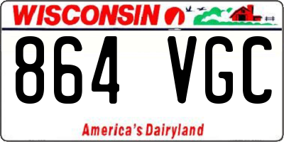 WI license plate 864VGC