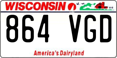 WI license plate 864VGD