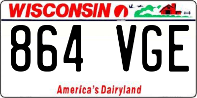 WI license plate 864VGE