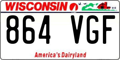 WI license plate 864VGF