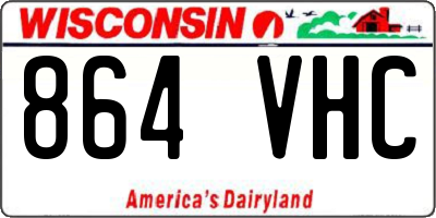 WI license plate 864VHC
