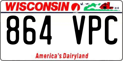 WI license plate 864VPC