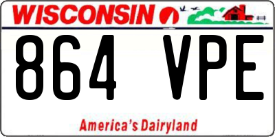 WI license plate 864VPE