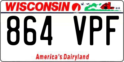WI license plate 864VPF