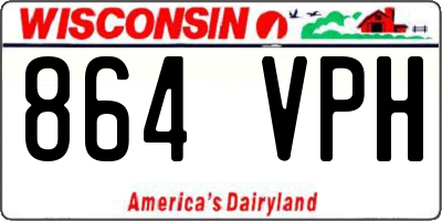 WI license plate 864VPH