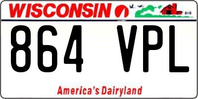 WI license plate 864VPL