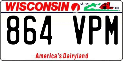 WI license plate 864VPM