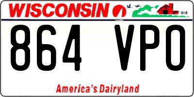 WI license plate 864VPO