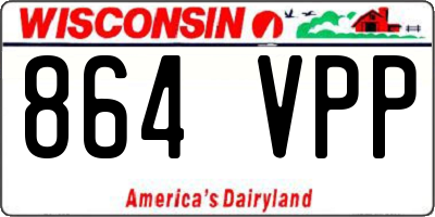 WI license plate 864VPP