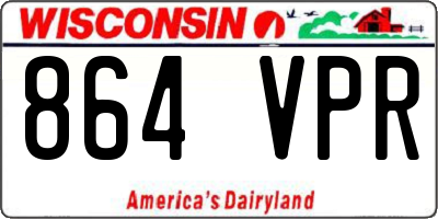 WI license plate 864VPR