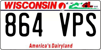 WI license plate 864VPS