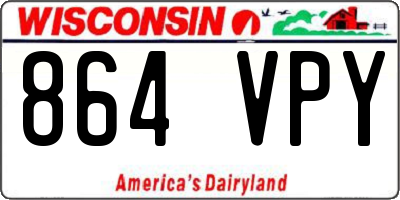 WI license plate 864VPY