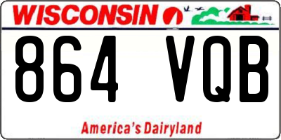 WI license plate 864VQB