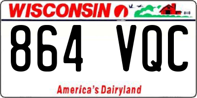 WI license plate 864VQC