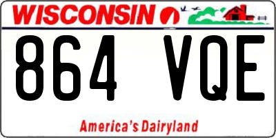 WI license plate 864VQE