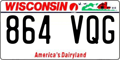 WI license plate 864VQG