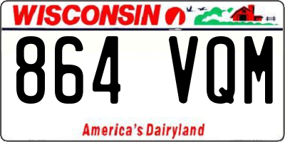 WI license plate 864VQM
