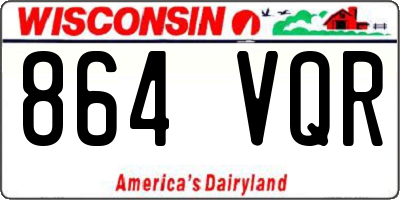 WI license plate 864VQR