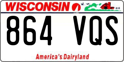 WI license plate 864VQS