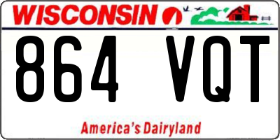 WI license plate 864VQT