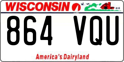 WI license plate 864VQU
