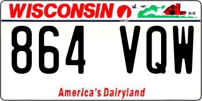 WI license plate 864VQW