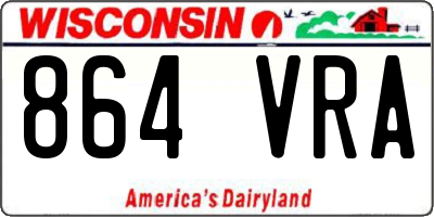 WI license plate 864VRA