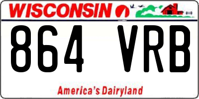 WI license plate 864VRB