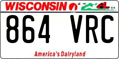 WI license plate 864VRC