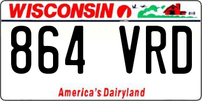 WI license plate 864VRD