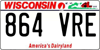 WI license plate 864VRE