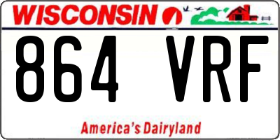 WI license plate 864VRF