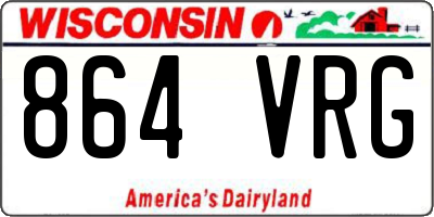WI license plate 864VRG